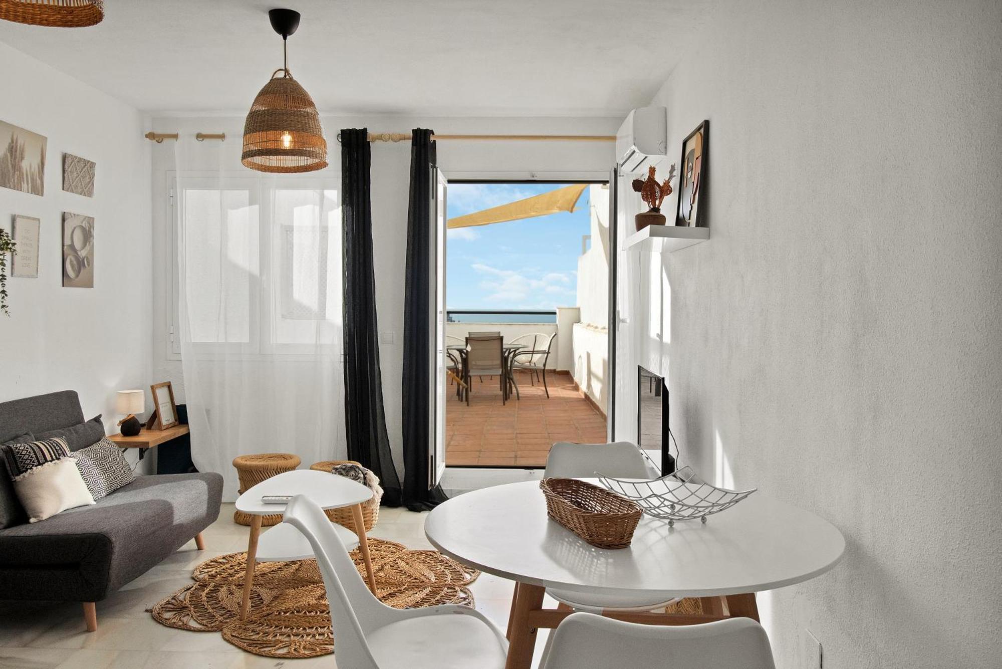 Апартаменты Duplex Estilo Boho Con Increible Terraza Y Vistas Al Mar En Estepona - Las Abejeras 609 Экстерьер фото